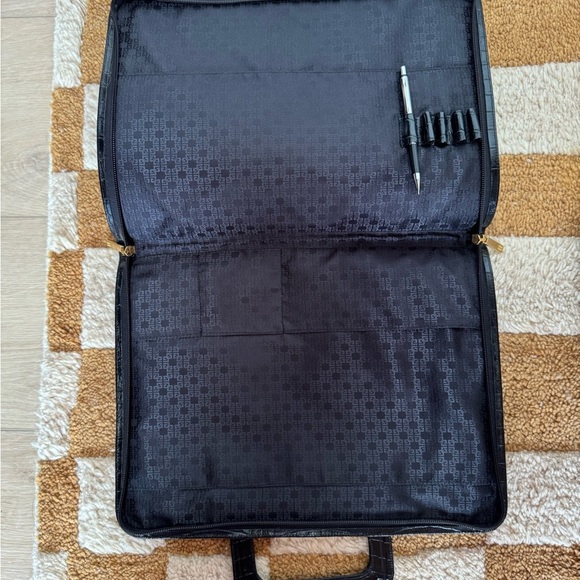 Vintage Givenchy Black Crocodile-Embossed Business Bag - Picture 4 of 5